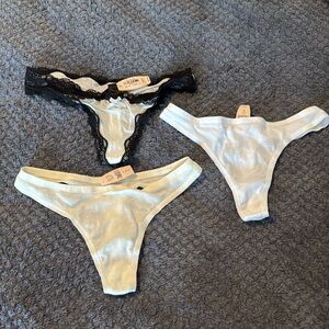 Set of 3 thong Victoria Secret thongs with tags